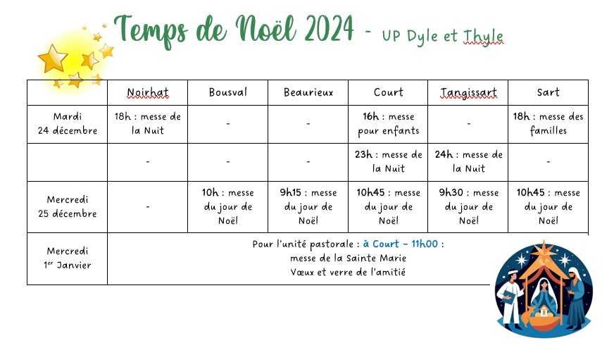 temps de Noël up 2024